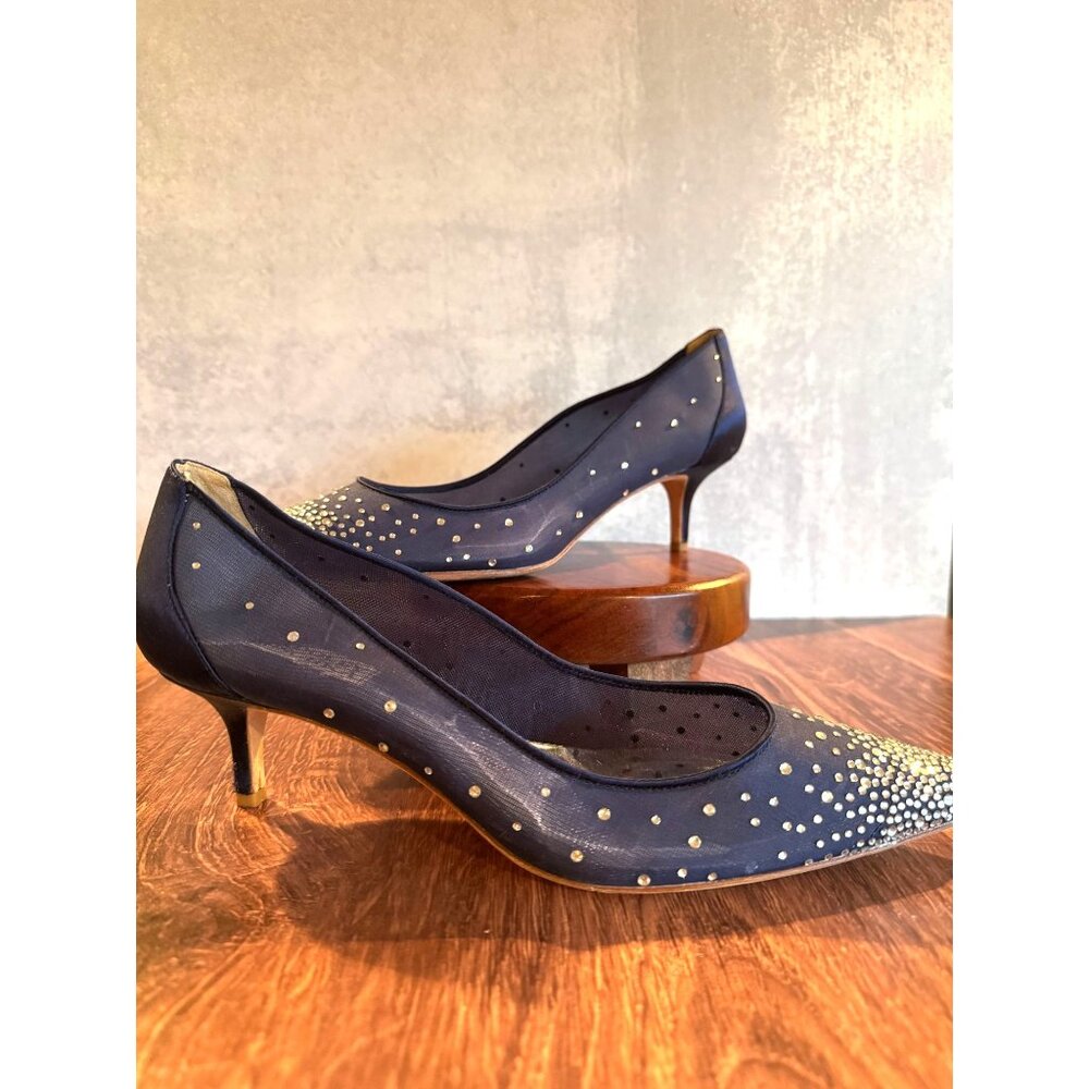 👠💎 Badgley Mischka “Felicity” Blue Crystal Embellished Pumps – Size 10💎👠